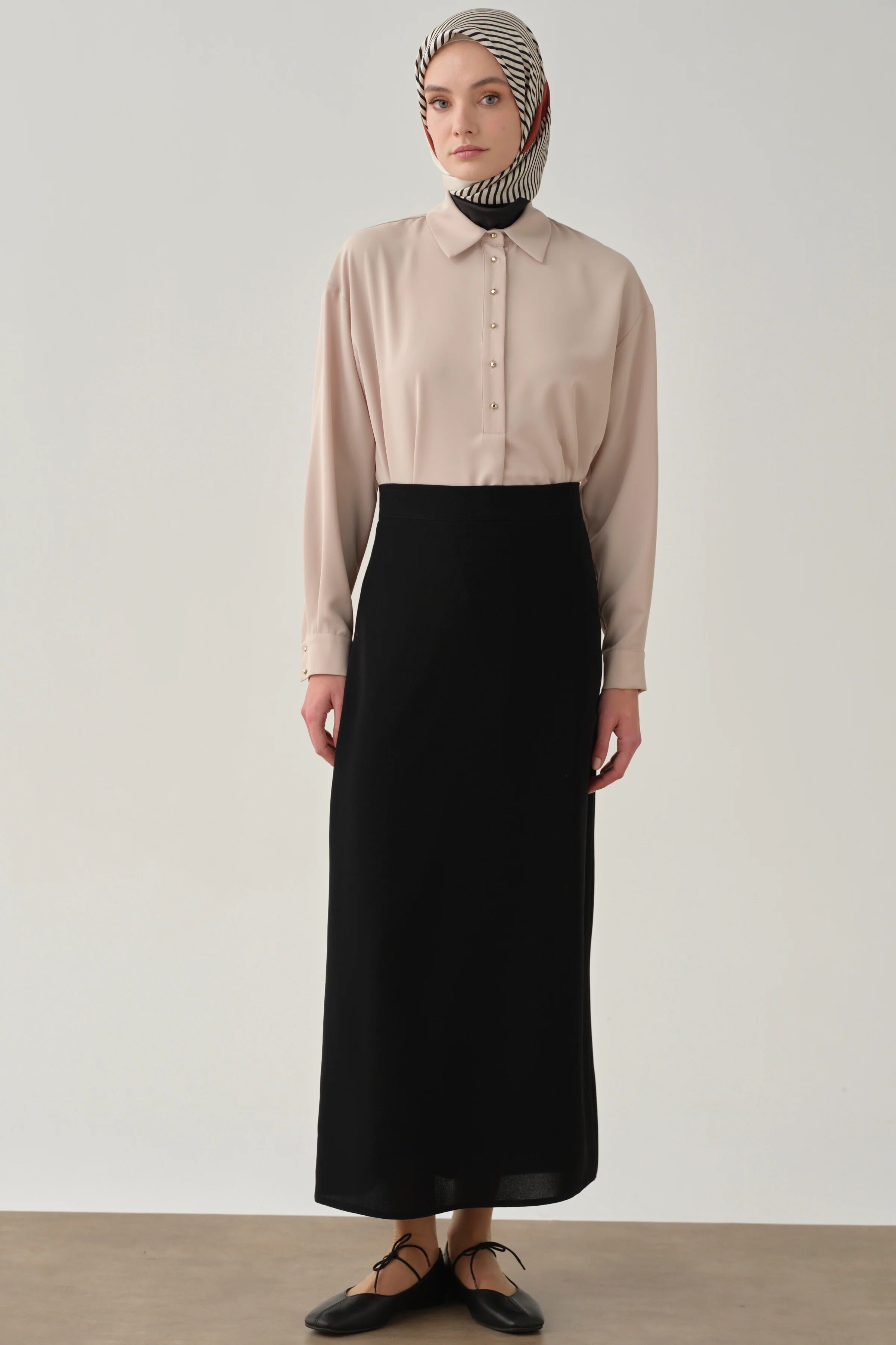 Jupe Crayon Détaillée Plissée