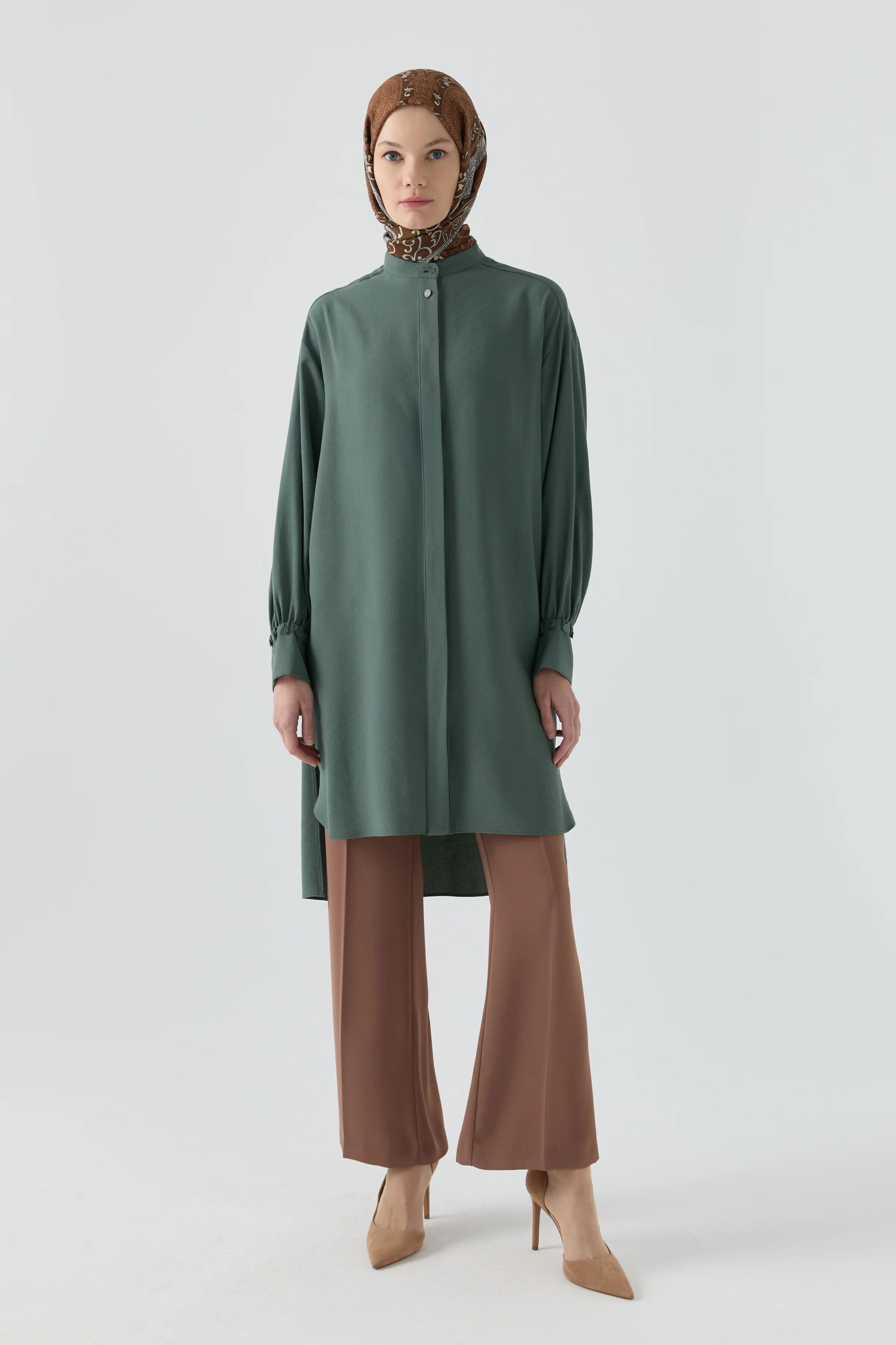 Pantalon Culotte À Taille Élastiquée