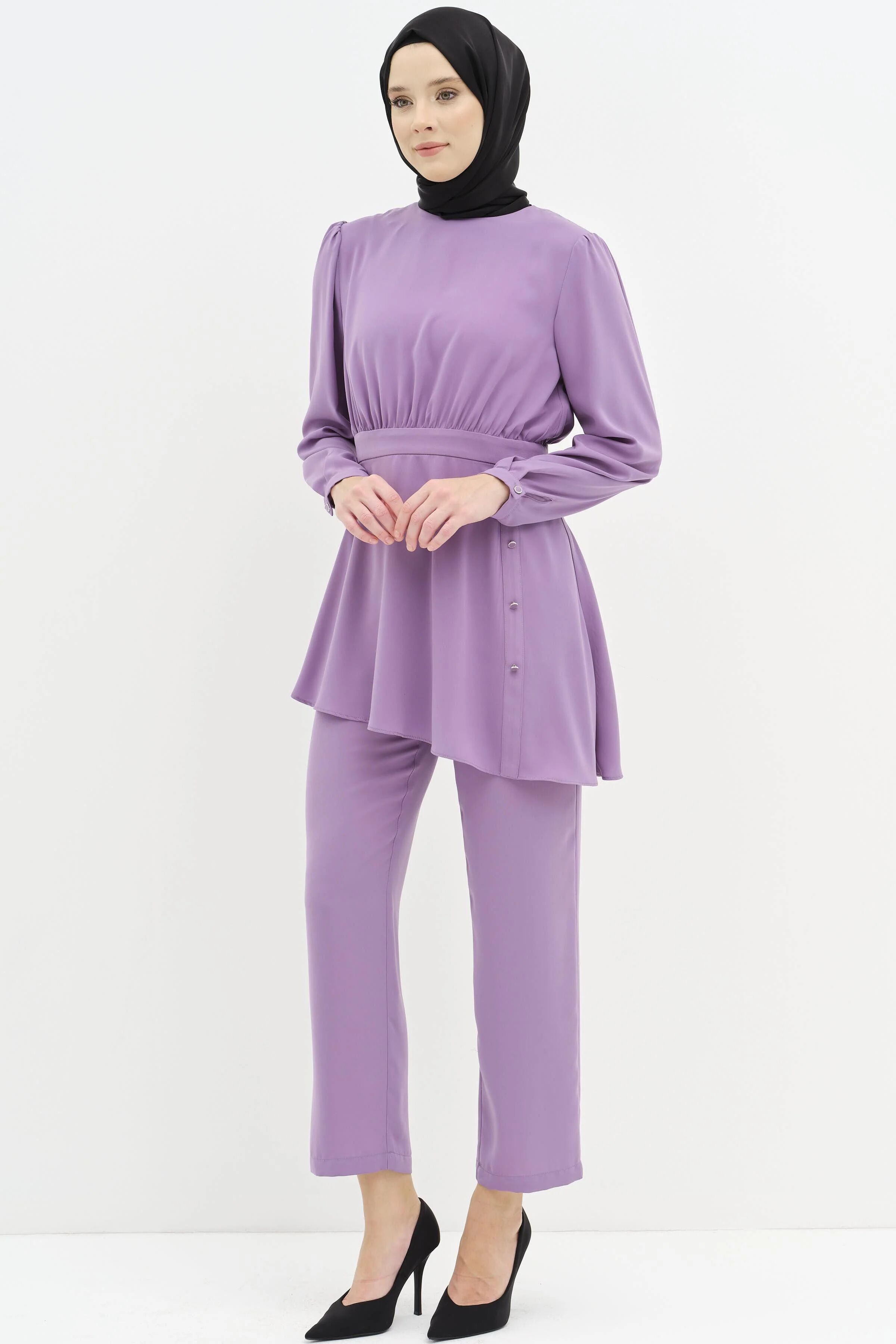 Ensemble Chemisier Et Pantalon Froncé