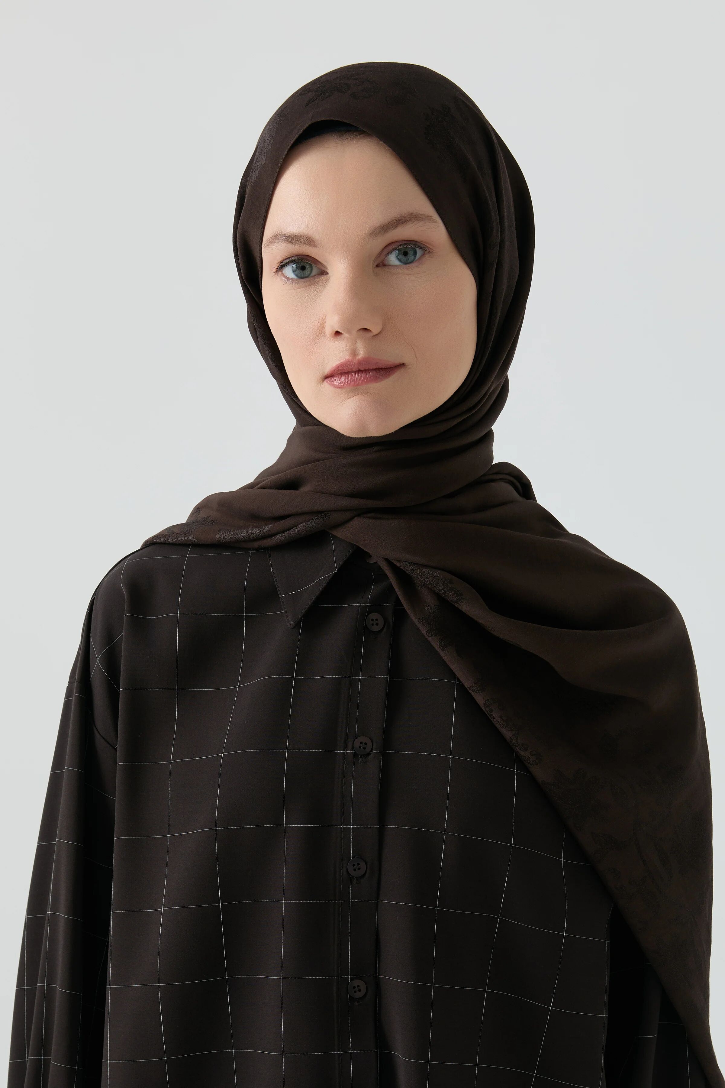 Châle Nevgül En Jacquard Natural