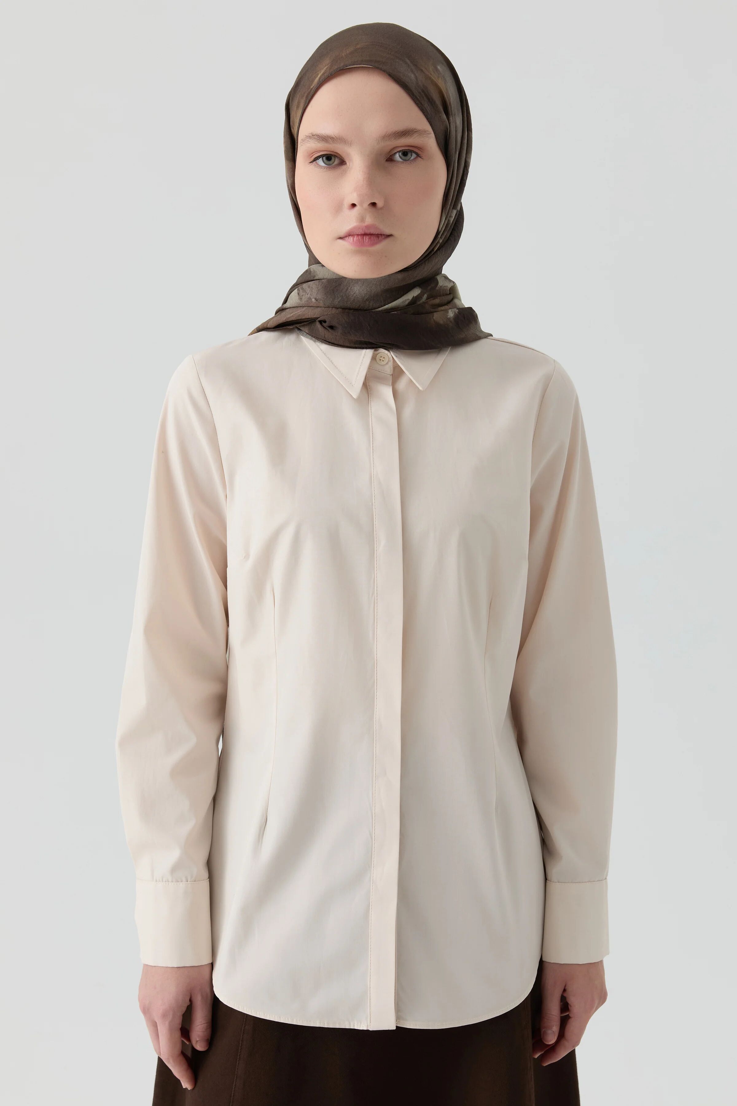 Chemise En Popeline Avec Pinces