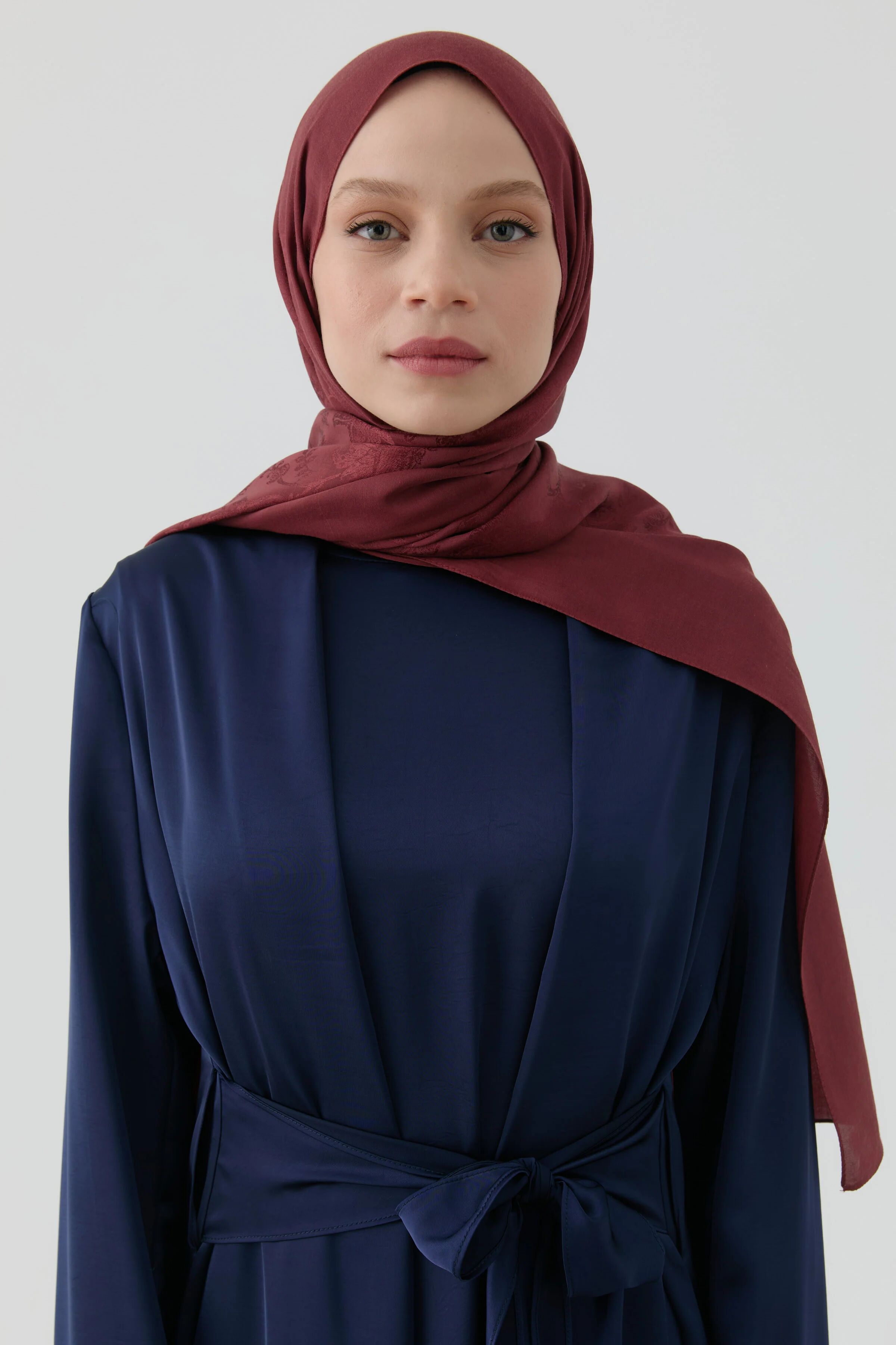 Châle Nevgül En Jacquard Naturel