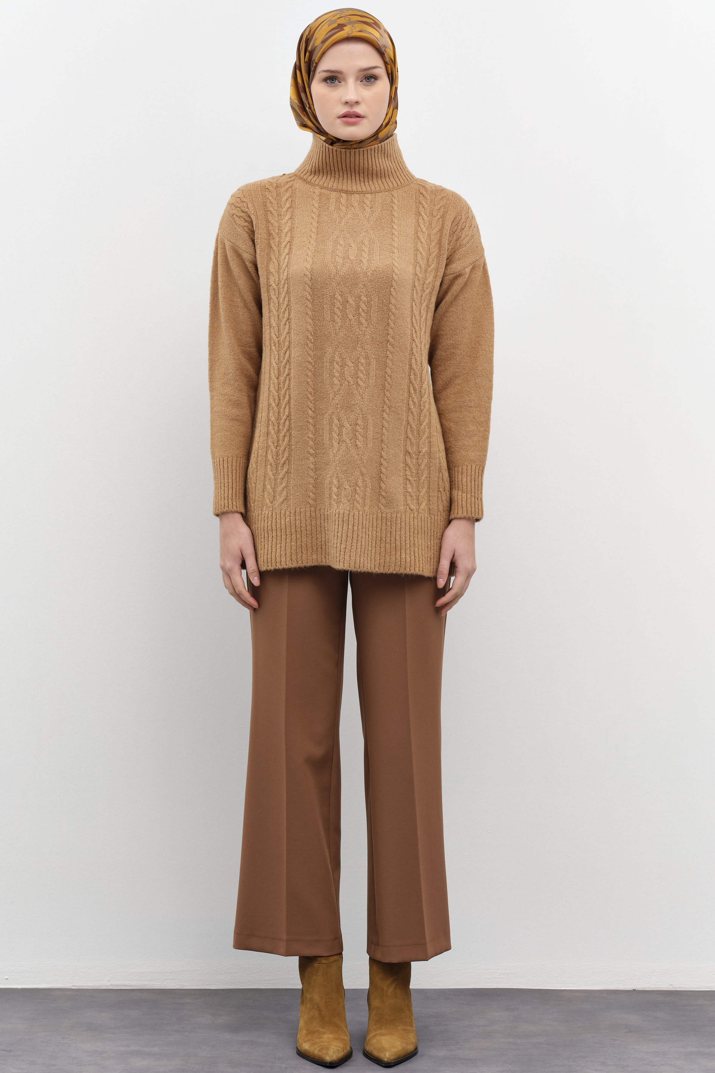 Pantalon Culotte À Taille Élastiquée