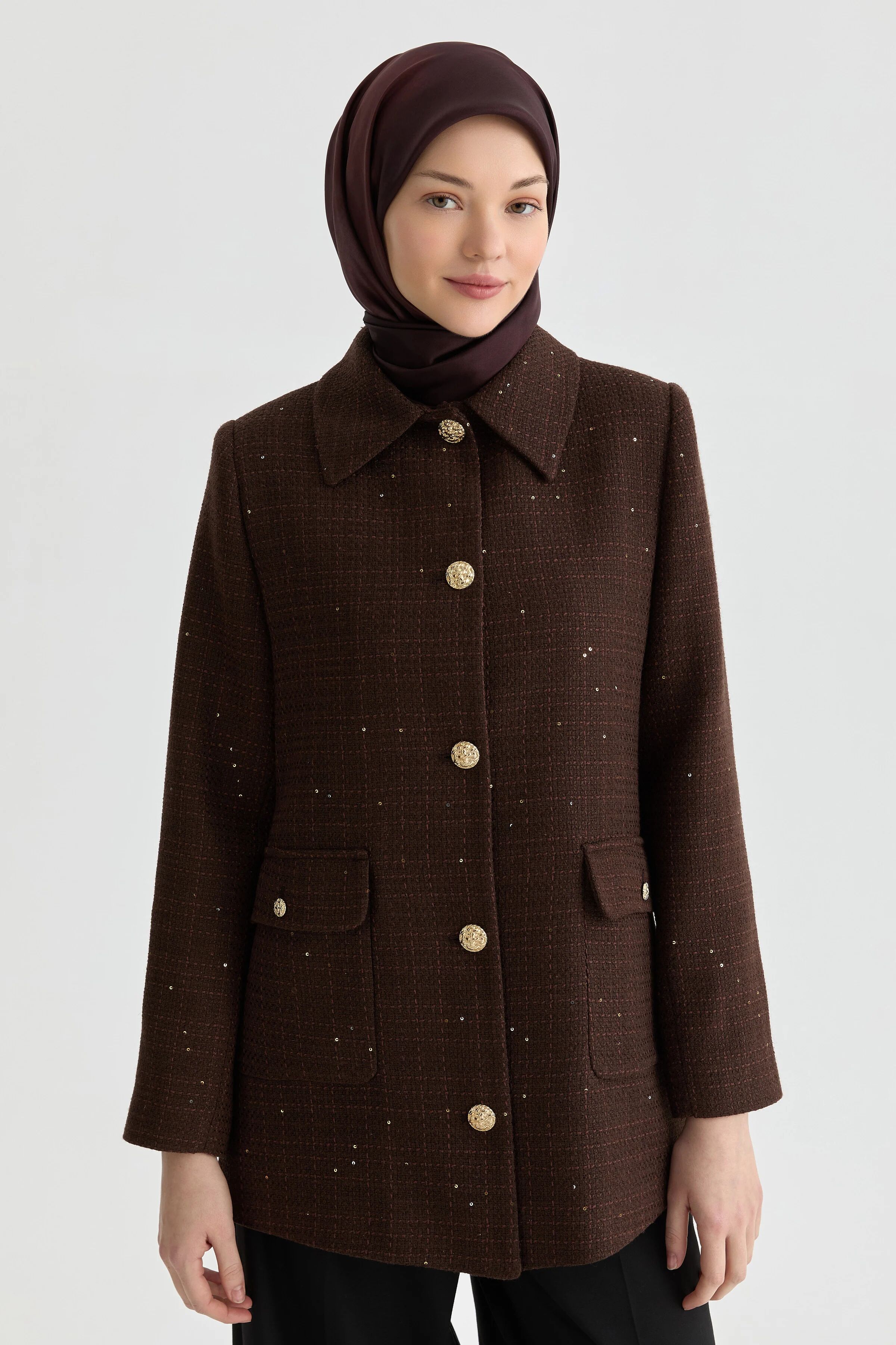 Veste À Boutons Dorés
