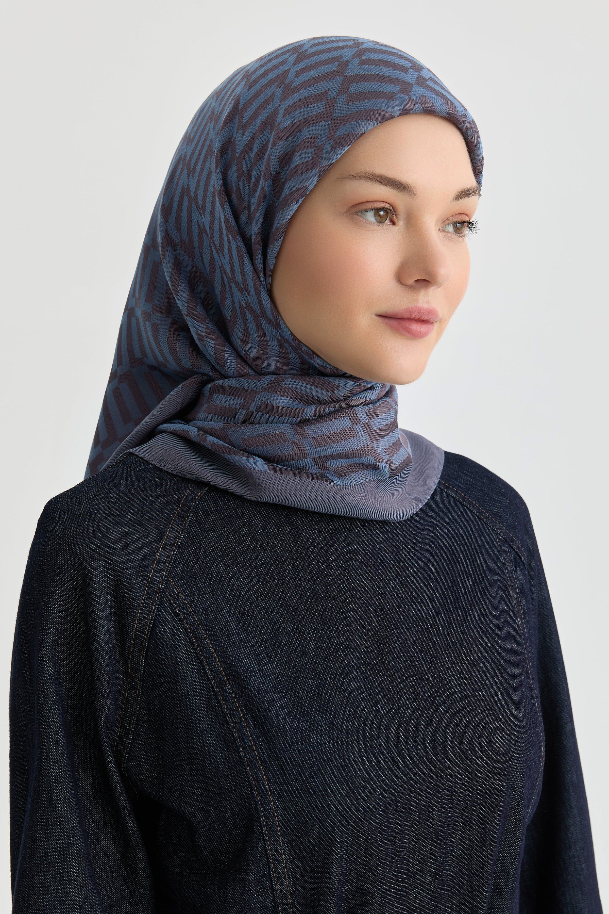 Écharpe Jacquard Géométrique Naia Naturelle