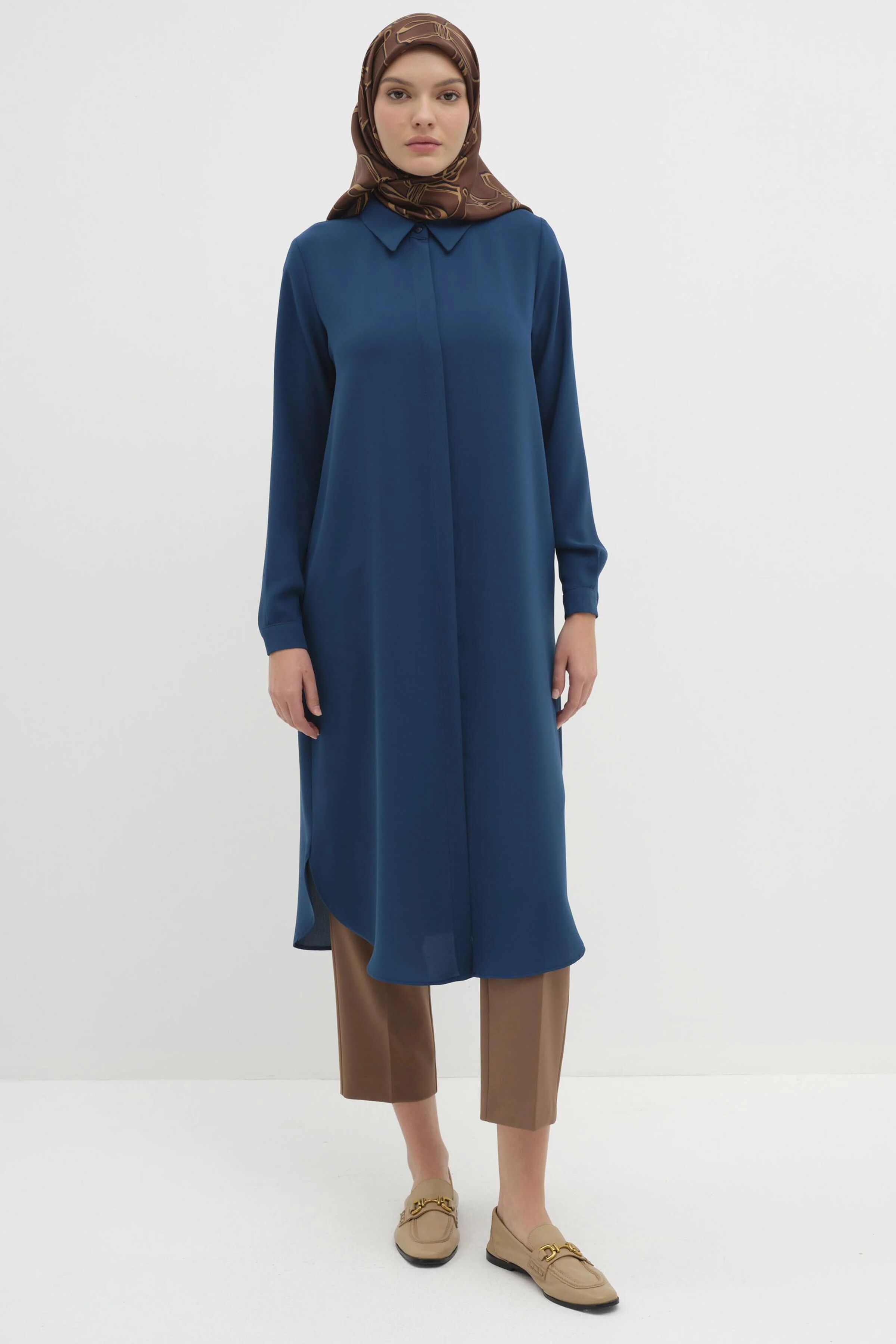Pantalon Basique À Simple Pli