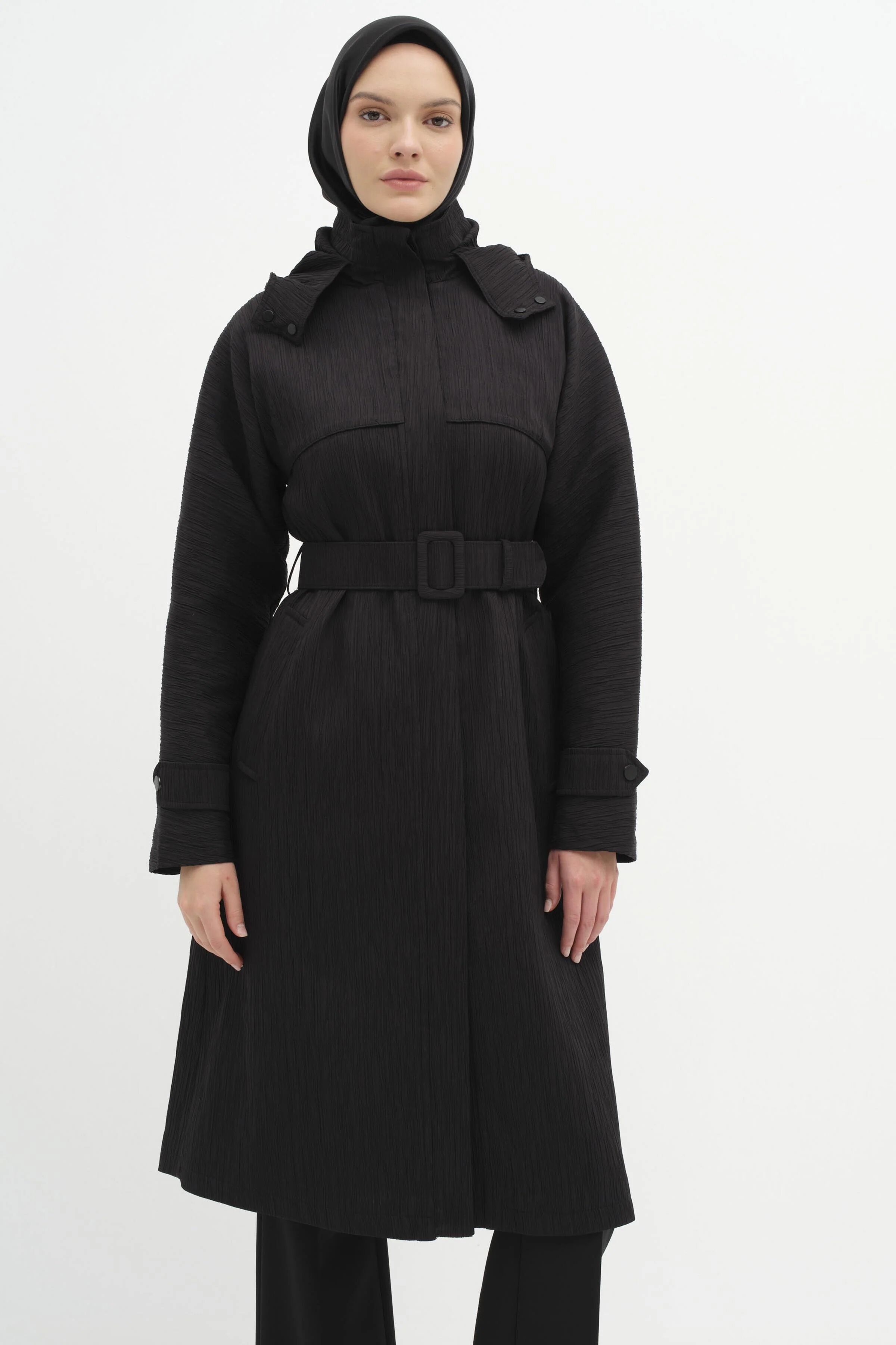Trench-coat Matelassé Fin Avec Détail Coupe-vent