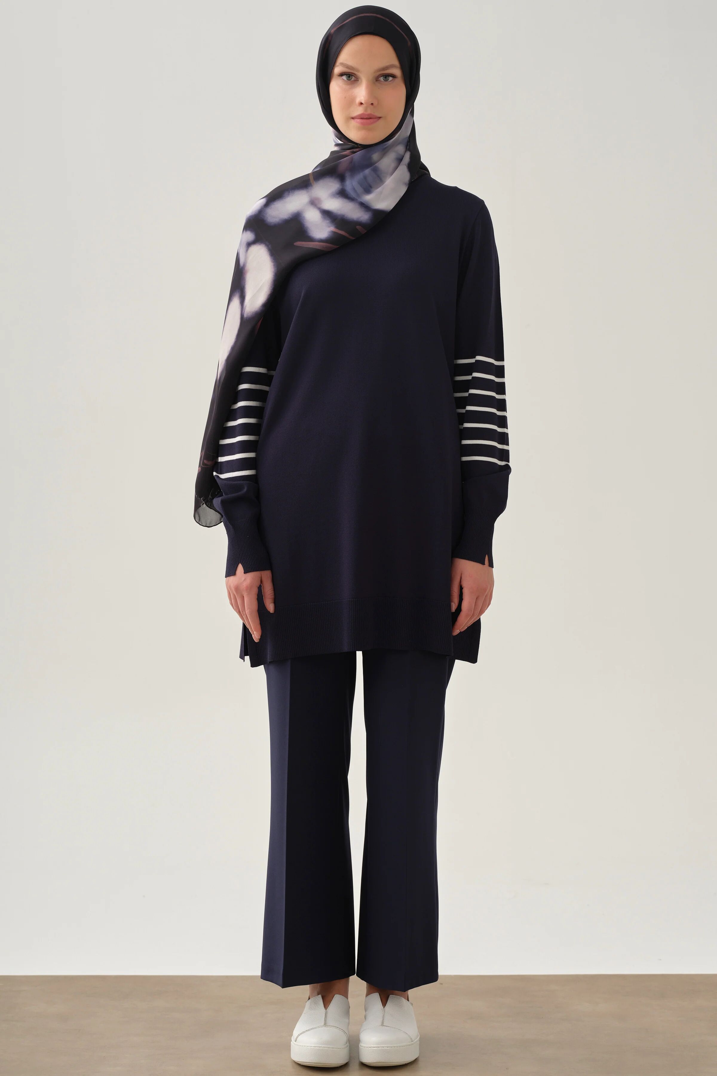 Pantalon Culotte À Taille Élastiquée