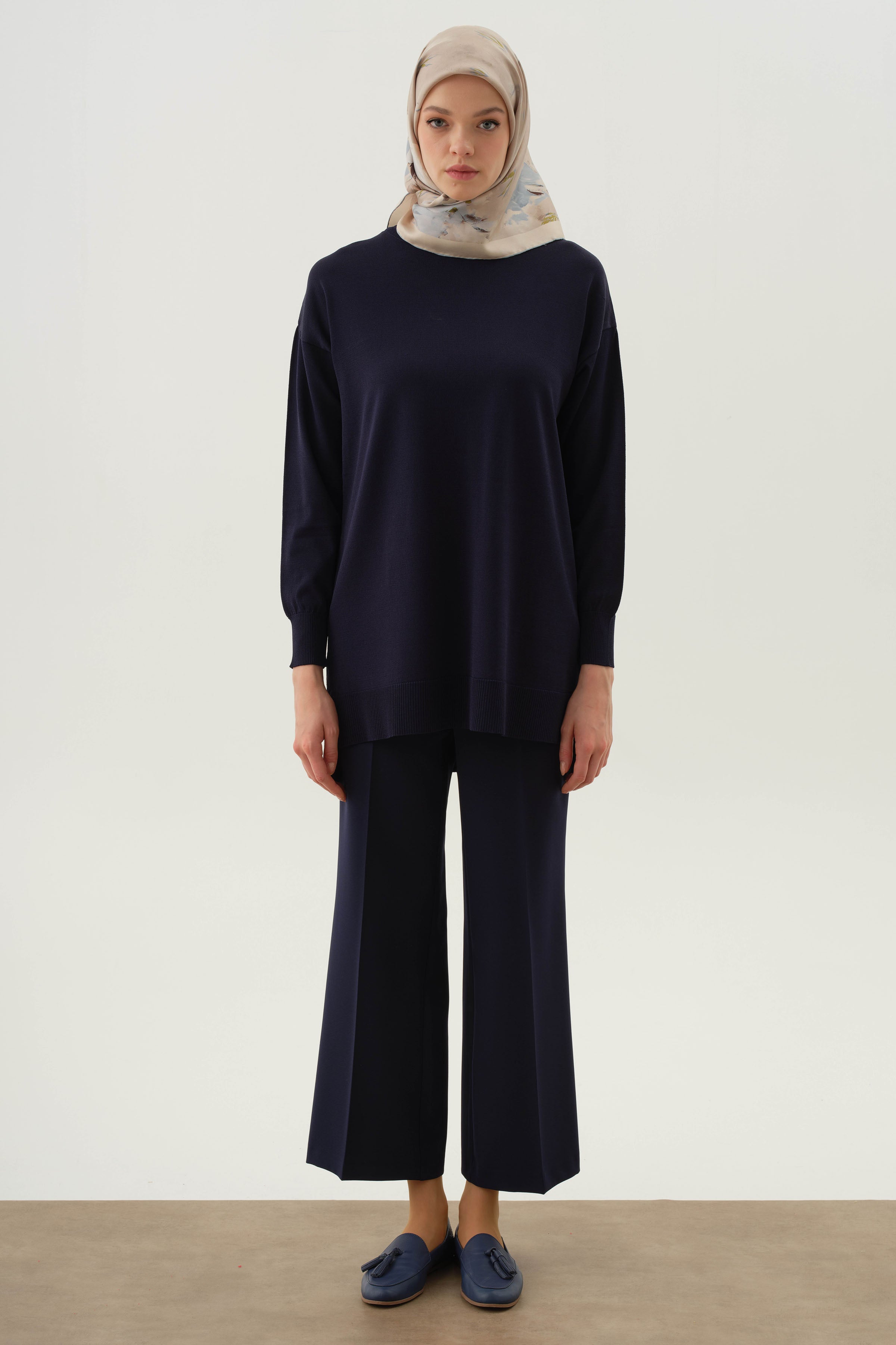 Pantalon Culotte À Taille Élastiquée