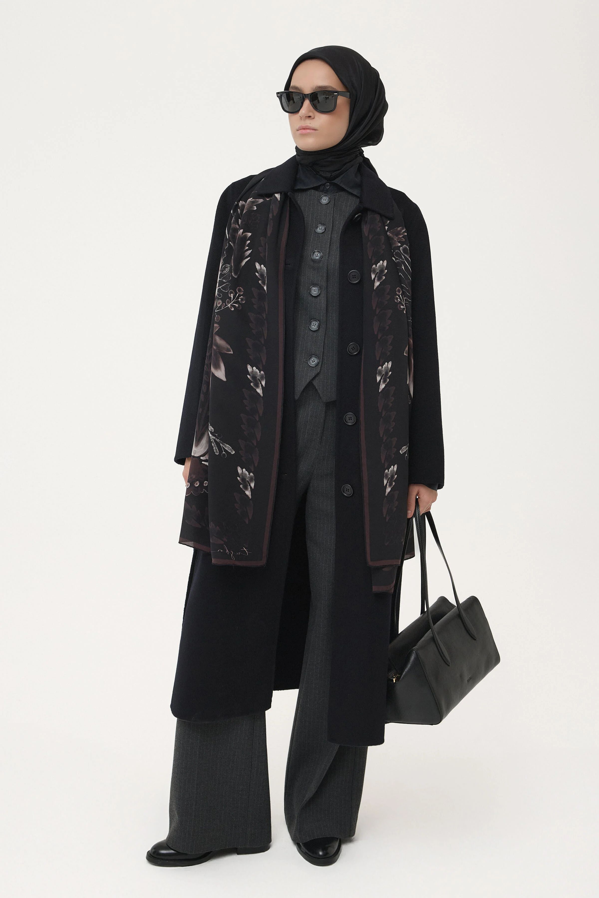 Manteau À Col Chemisier Fait Main En Laine 100 %