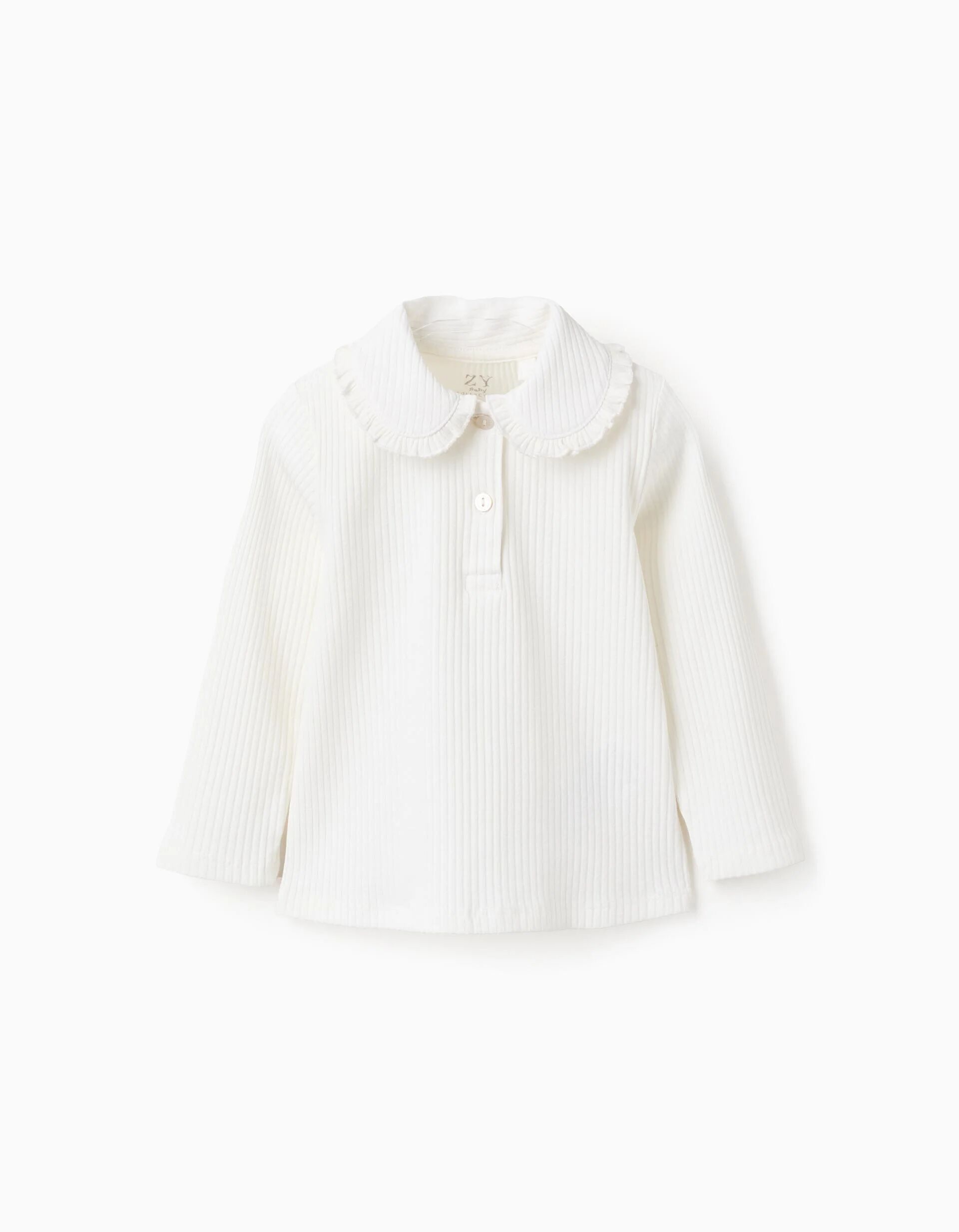 T-shirt À Manches Longues Avec Plis Et Volants