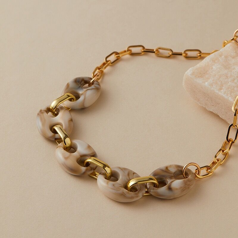 Collier Plaqué  Or 18k Cgn053-1 thumbnail 3