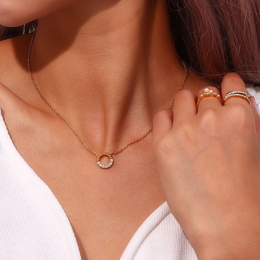 Collier Plaqué  Or Cgn069