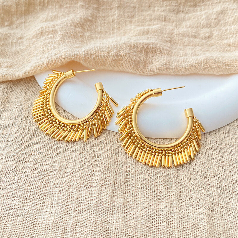Boucles D’oreilles Élégantes à la Finition Soignée Ogn028 thumbnail 3