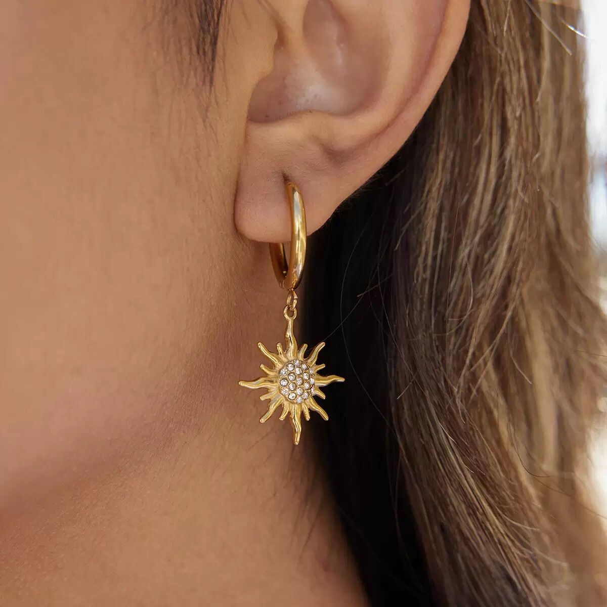 Boucles D'oreilles Plaqué Or Ogn092 thumbnail 3