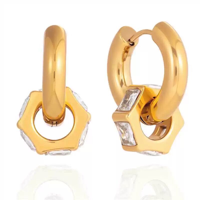 Boucles D'oreilles Plaqué Or Ogn115