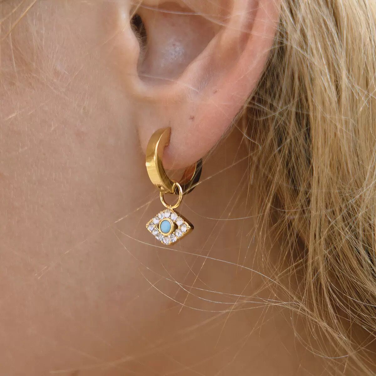 Boucles D'oreilles Plaqué Or Ogn117