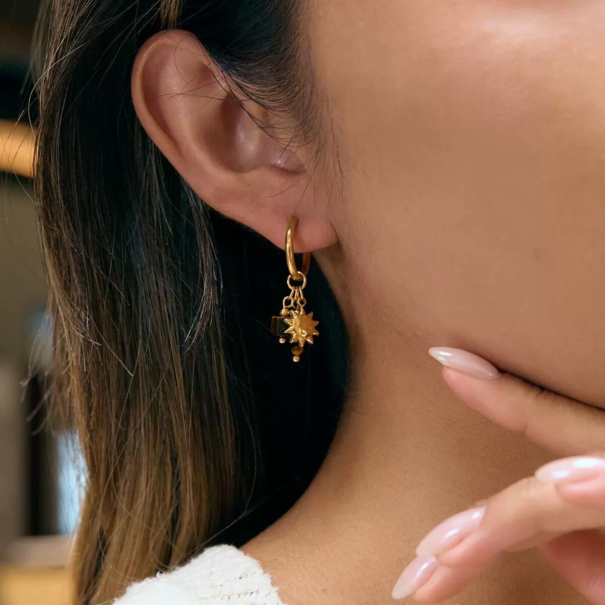 Boucles D'oreilles Plaqué Or Ogn121 thumbnail 3