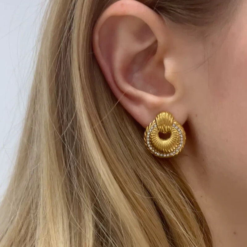 Boucles D'oreilles Plaqué Or Ogn126 thumbnail 3