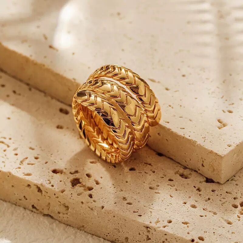 Bague Plaqué  Or Rgn053 thumbnail 3