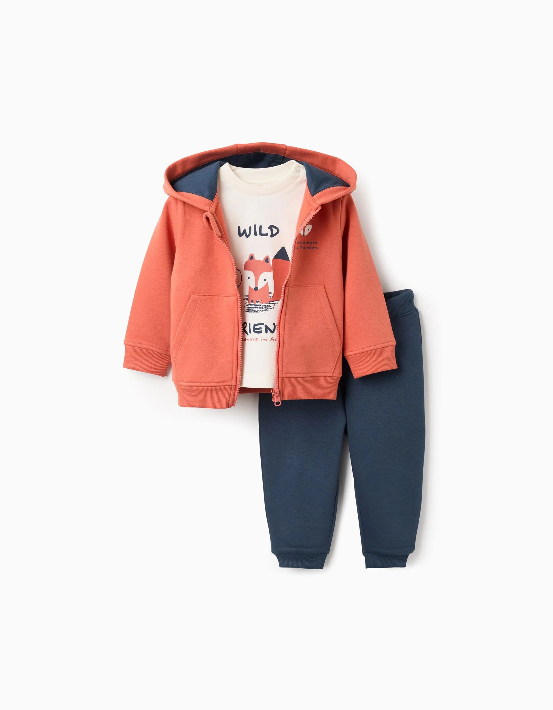 Ensemble 3 Pièces de Survêtement à Imprimé Renard  thumbnail 1