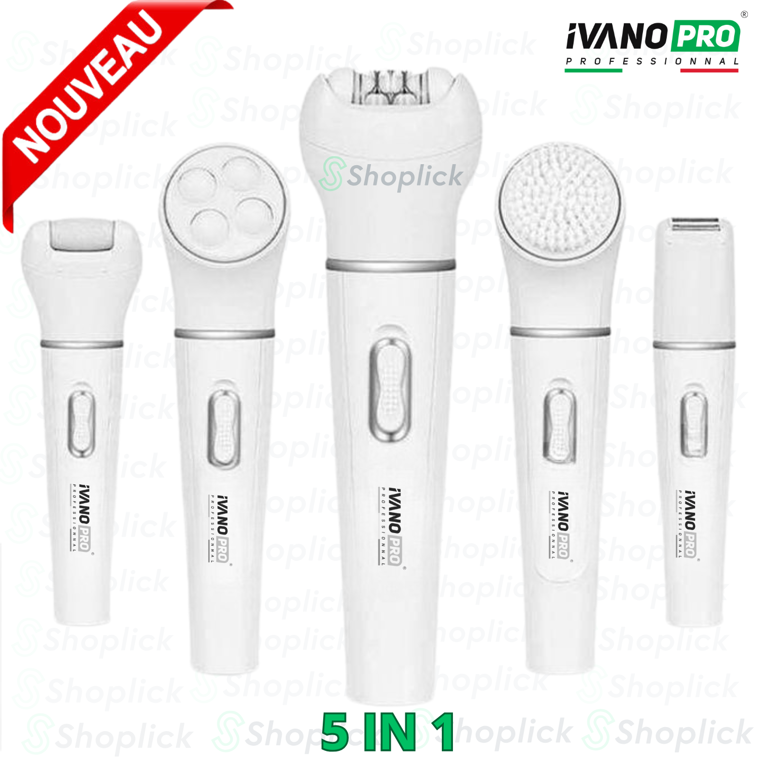 Épilateur Rasoir Multifonction Électrique 5 En 1 , Rechargeable Usb Ivo-2121 thumbnail 3