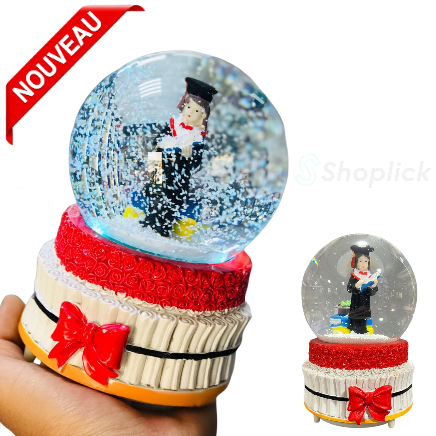 Boîte À Musique Boule À Neige En Cristal Décorative Décoration Cadeau thumbnail 2