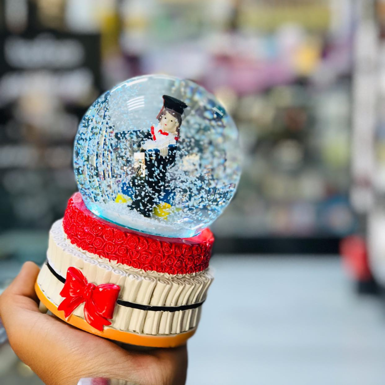 Boîte À Musique Boule À Neige En Cristal Décorative Décoration Cadeau thumbnail 1