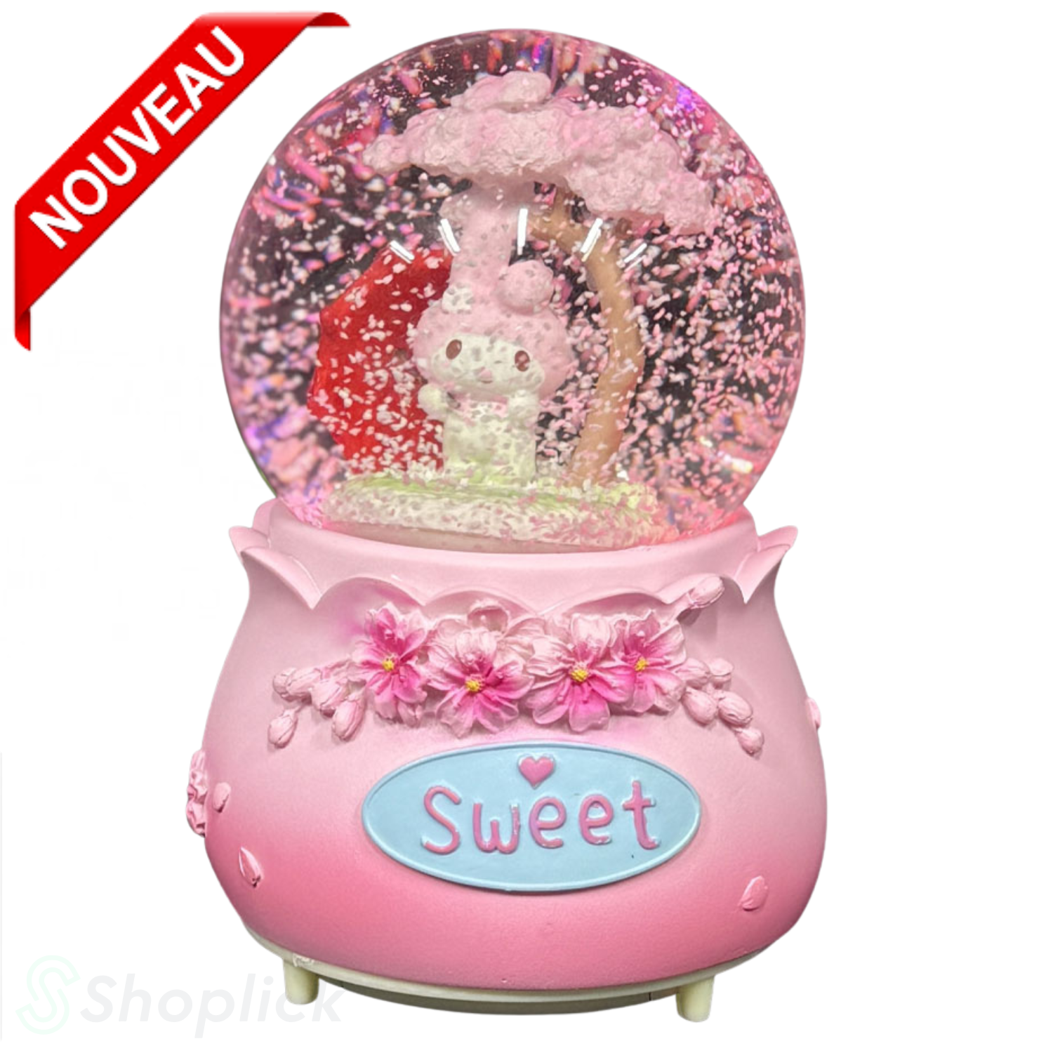 Boule À Neige En Verre Cristal Avec Boîte À Musique Décoration Cadeau thumbnail 2