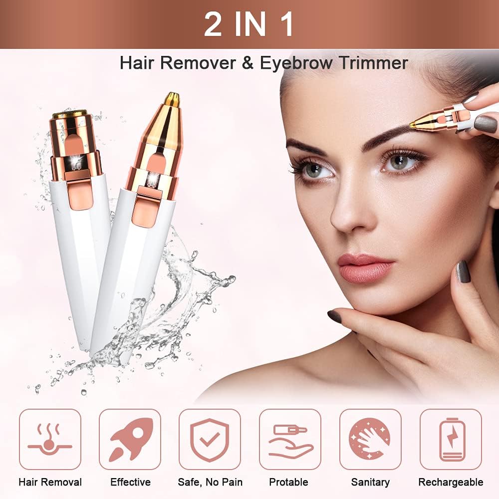 Rasoir Électrique Femme, Épilateur Usb Rechargeable 2 En 1 thumbnail 3