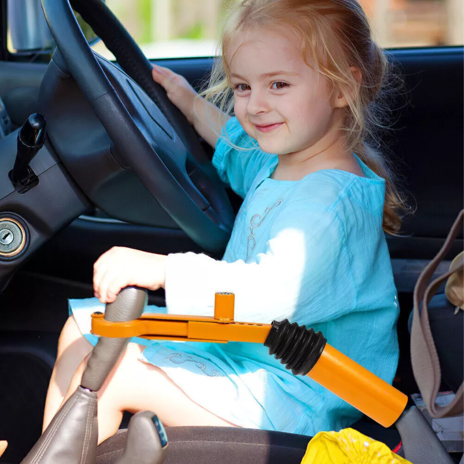 Antivol Robuste Pour Levier De Vitesse Et Frein À Main, Verrou De Sécurité Rotatif thumbnail 4