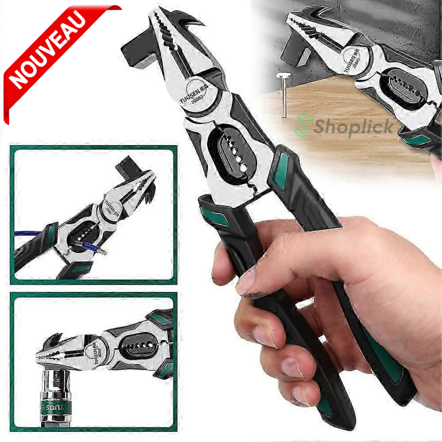 Pinces À Tête De Marteau, 23 Cm thumbnail 3