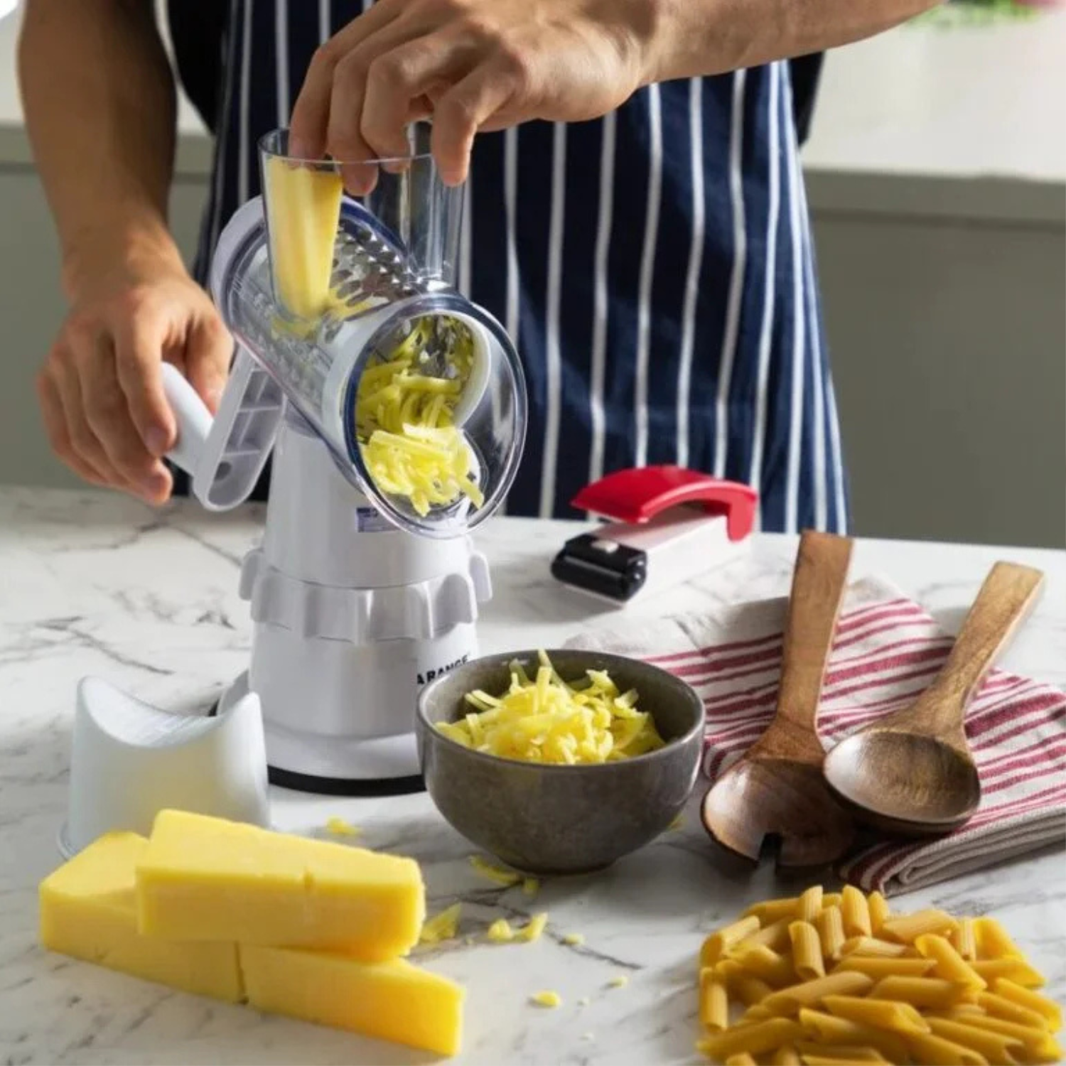 Coupe-légumes Manuel 3 Tambours Multifonction + Éplucheur (couleur Aleatoire) thumbnail 2