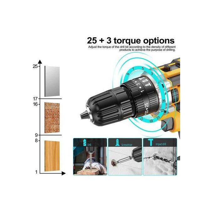 Perceuse-visseuse Électrique Sans Fil 48v + 2 Batteries thumbnail 2