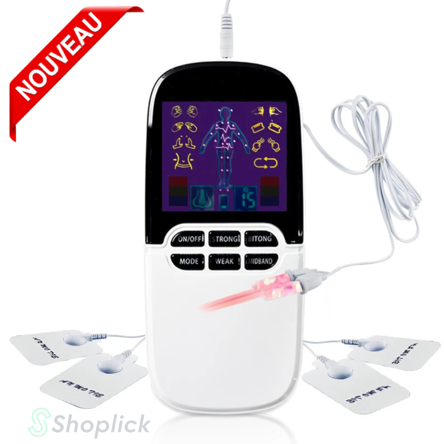 Masseur Électronique De Thérapie Numérique À 8 Modes, Soulagement De La Douleur thumbnail 2