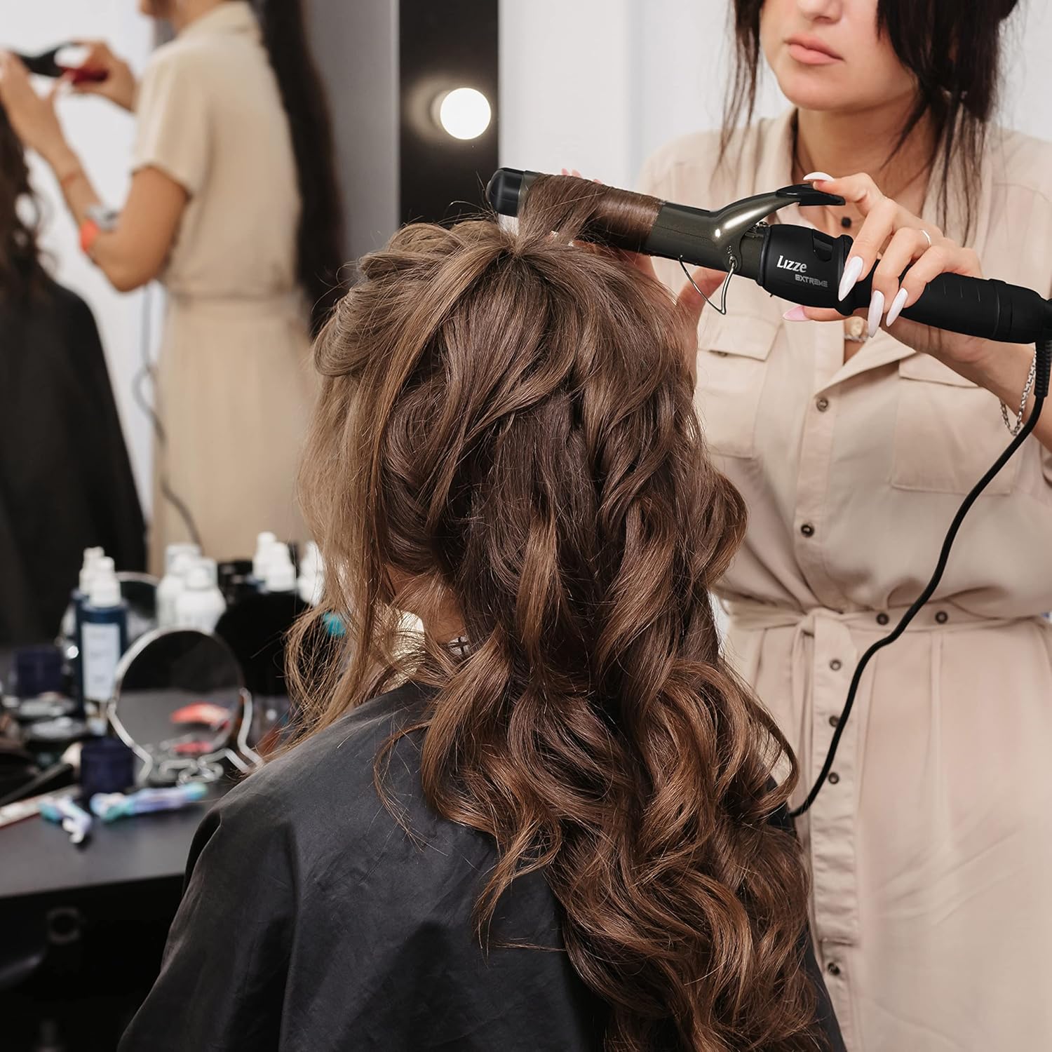 Boucleur De Cheveux 19mm Fer À Friser Modeleur Lizze Modèle Extrême Jusqu'à 450 ° F