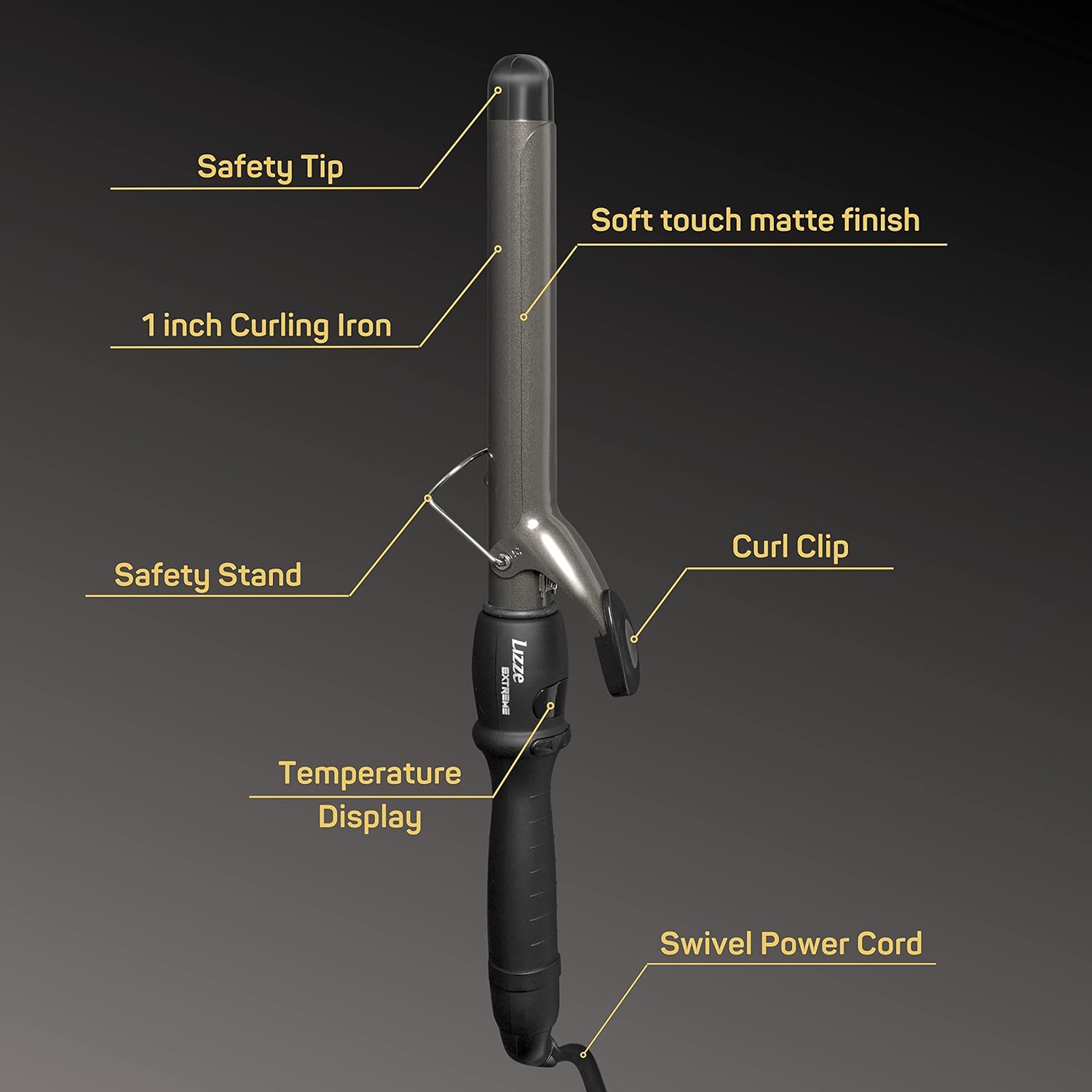 Lisseur Cheveux Fer À Friser Modeleur Lizze Modèle Extrême Température Numérique Réglable Jusqu'à 450 ° F-230 ° C