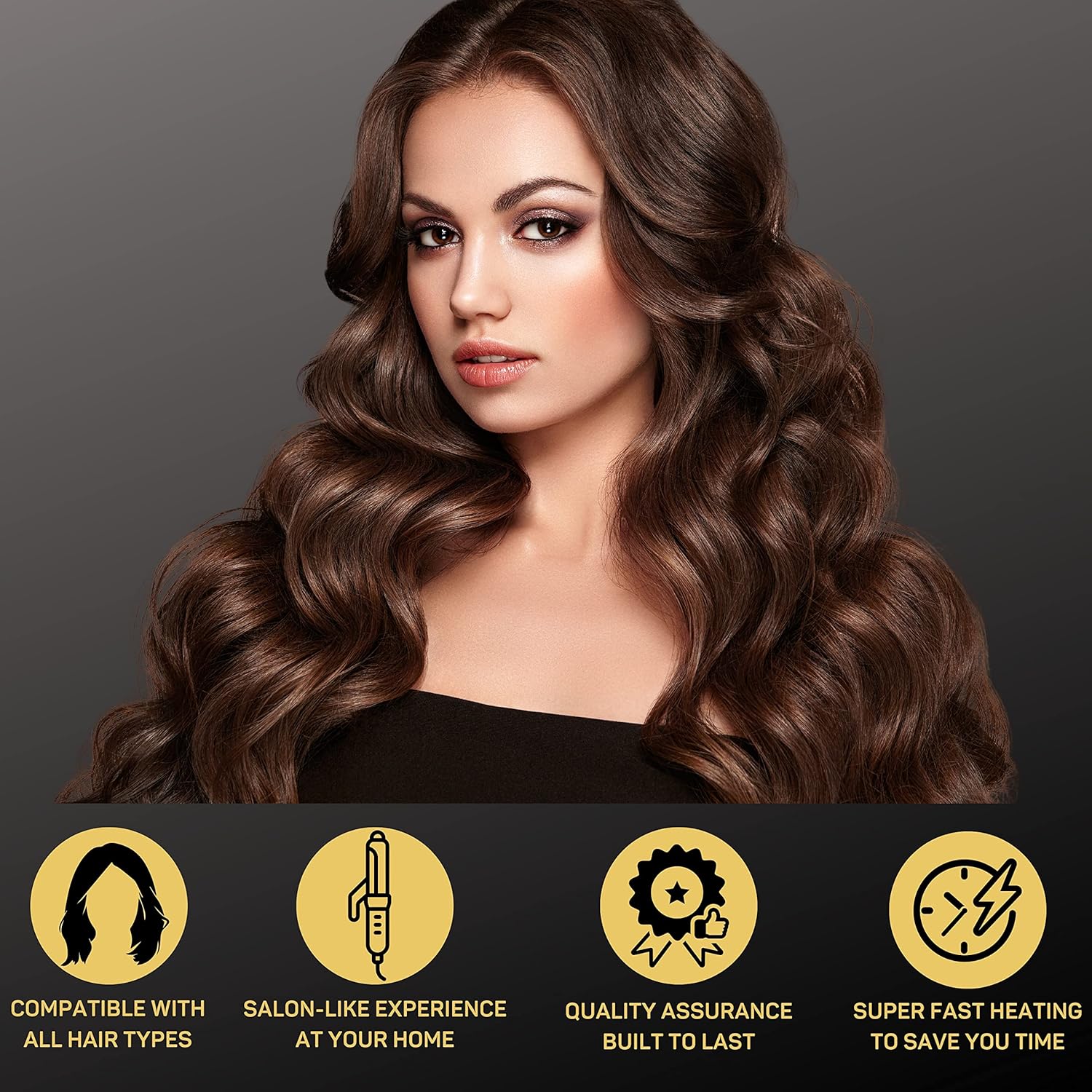 Lisseur Cheveux Fer À Friser Modeleur Lizze Modèle Extrême Température Numérique Réglable Jusqu'à 450 ° F-230 ° C thumbnail 3