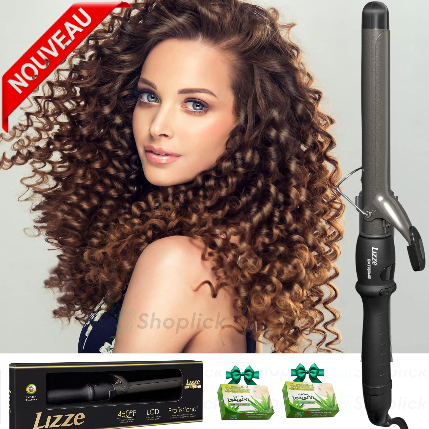 Boucleur De Cheveux 19mm Fer À Friser Modeleur Lizze Modèle Extreme Jusquà 450 ° F thumbnail 3