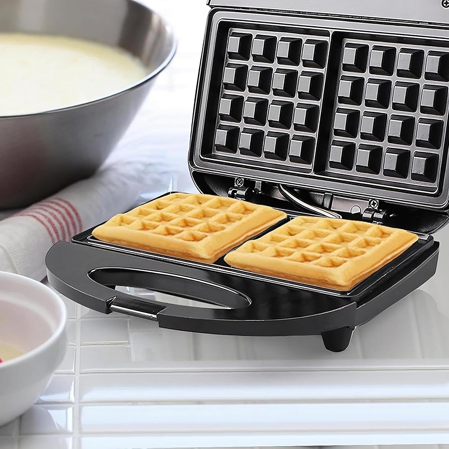 Gaufrier À 2 Gaufres 1000w – Cuisson Rapide Et Homogène thumbnail 2