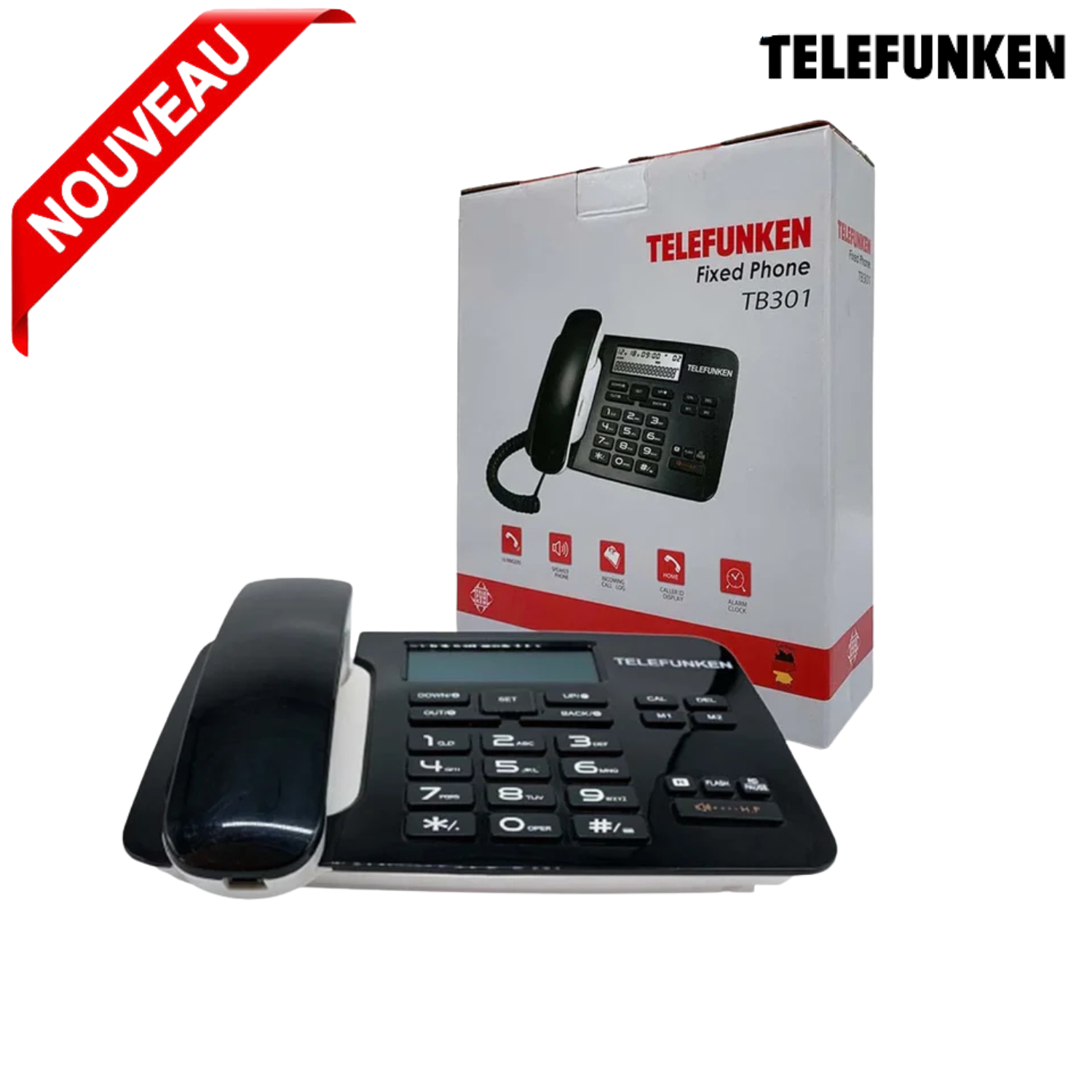 Téléphone Fixe Filaire De Bureau Haut-parleur thumbnail 4