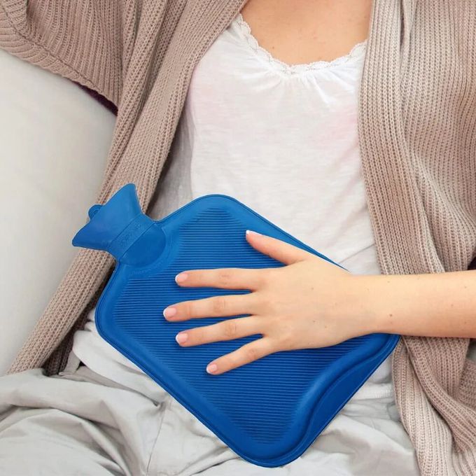 Bouillotte En Caoutchouc, Bouteille D'eau Chauffante Soulager La Douleur 2litre Couleur Aleatoire