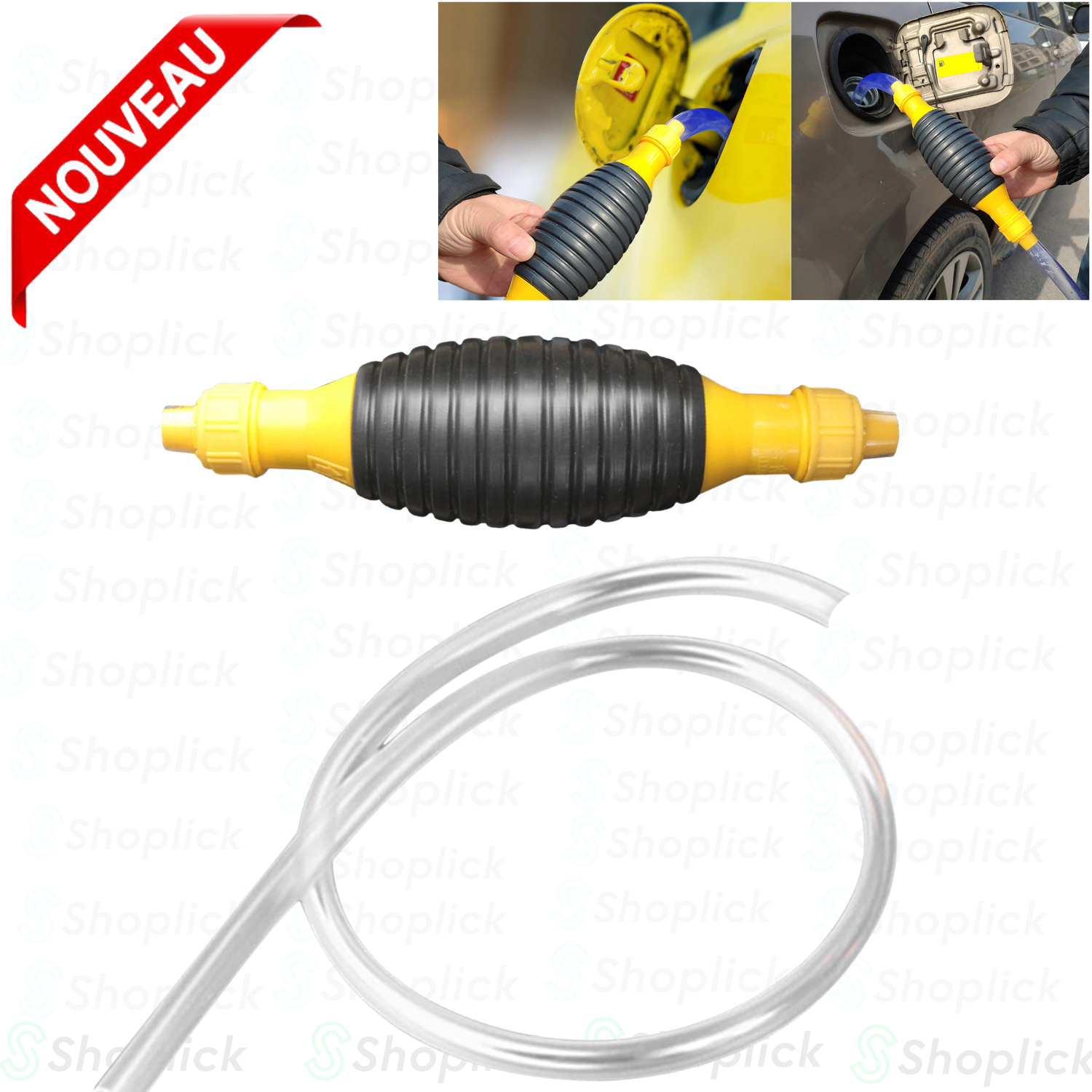 Pompe À Main À Haut Débit Essence D'amorçage À La Main Pour Essence Huile Avec Tuyau 1m thumbnail 4