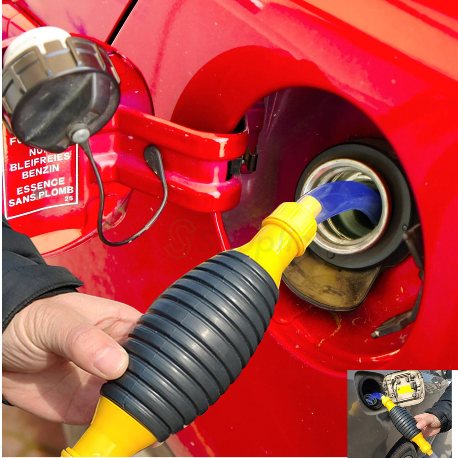 Pompe À Main À Haut Débit Essence D'amorçage À La Main Pour Essence Huile Avec Tuyau 1m thumbnail 3