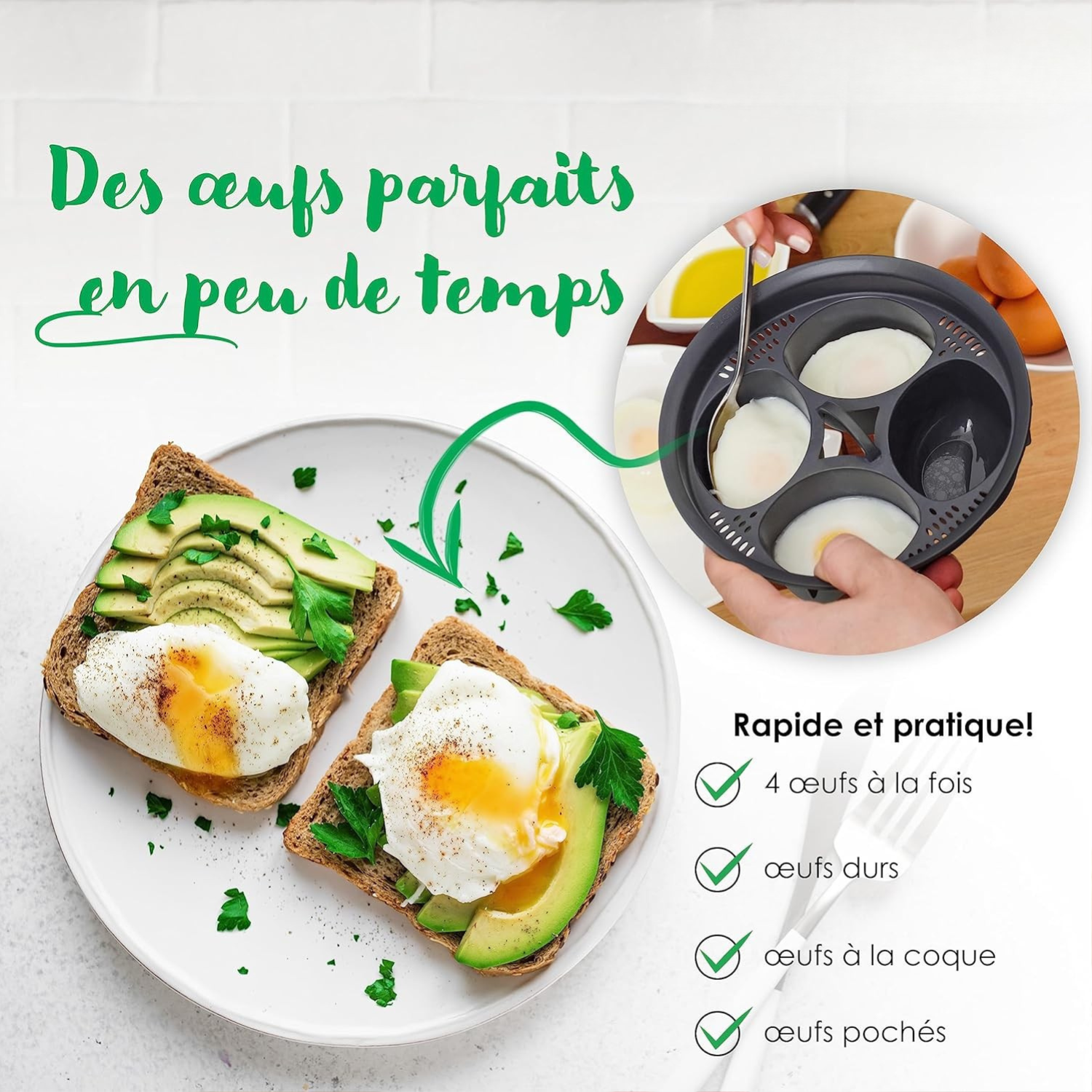 Cuiseur À Œufs 4 En 1 Pour Thermomix – Cuisson Vapeur Facile Et Rapide thumbnail 3