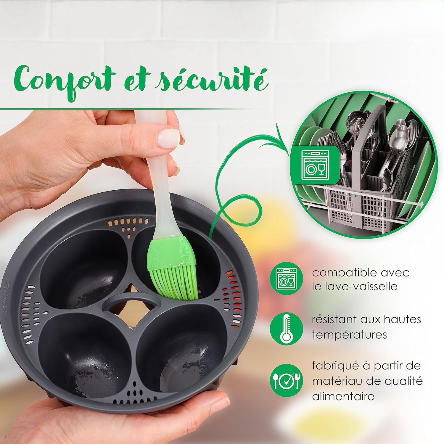 Cuiseur À Œufs 4 En 1 Pour Thermomix – Cuisson Vapeur Facile Et Rapide thumbnail 4