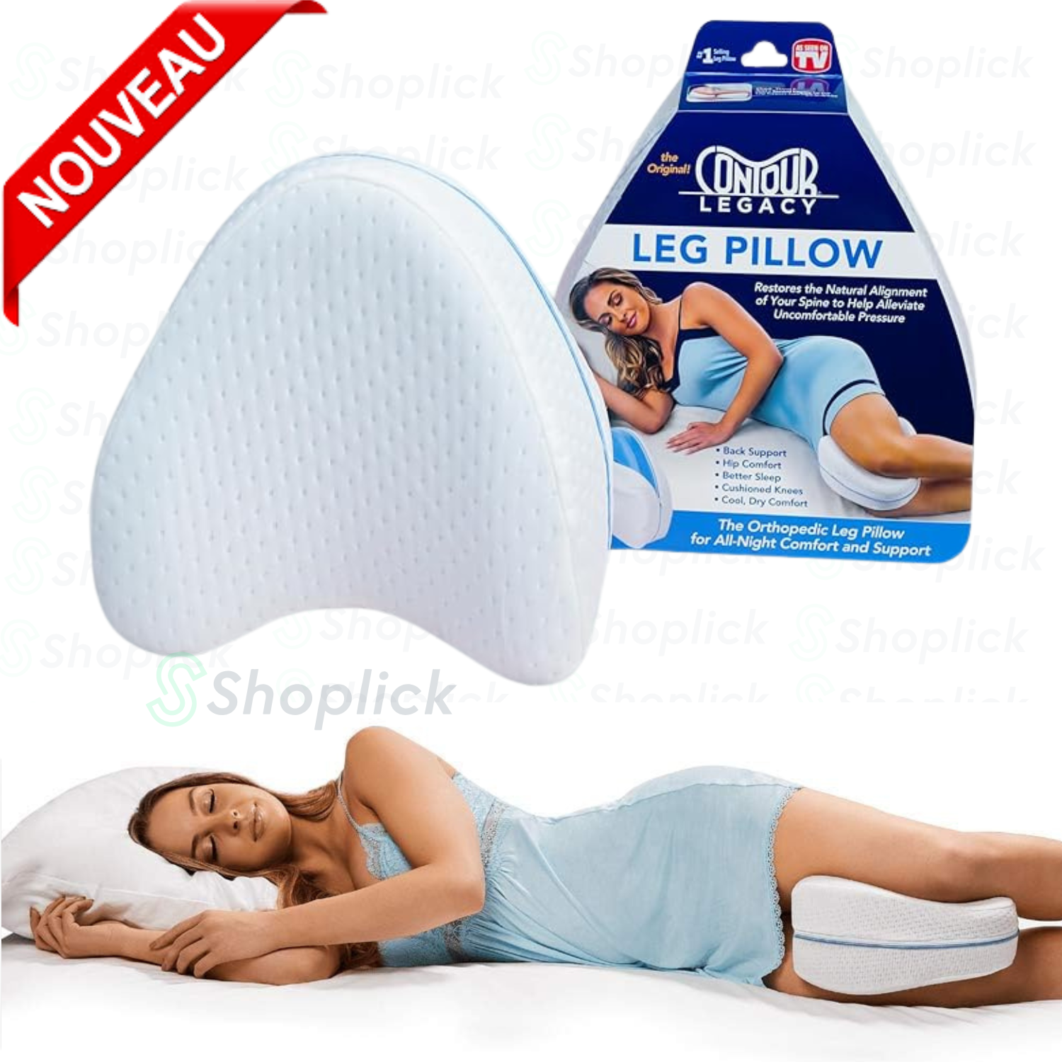 Coussin Orthopédique Pour Jambes, Genoux, Support Dorsal thumbnail 3