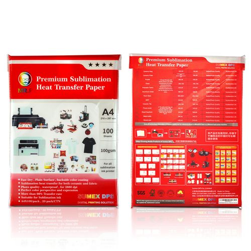 Papier Sublimation A4 – 100 Feuilles – 100 G/m² – Impression Haute Qualité