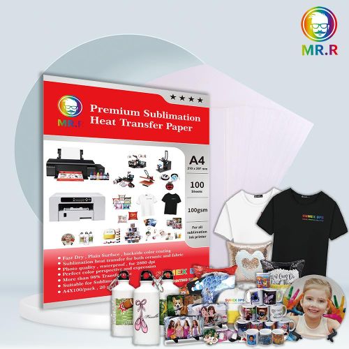 Papier Sublimation A4 – 100 Feuilles – 100 G/m² – Impression Haute Qualité