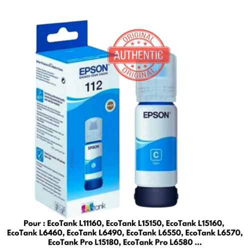 112 - Bouteille D'encre Ecotank D'origine (c13t06c24a)